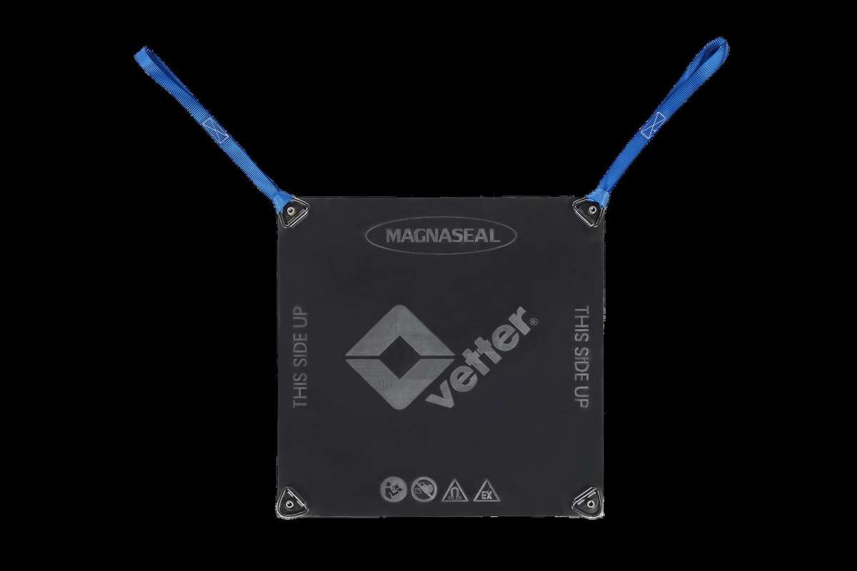 Vetter MagnaSeal magnetic hazmat leak sealing patch — instant tool-free seal for pipes, tanks and rail wagons